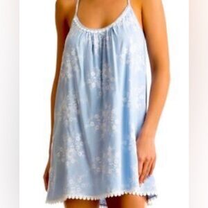 In Bloom By Jonquil Lace Trim Chemise Nightgown in Ltperi